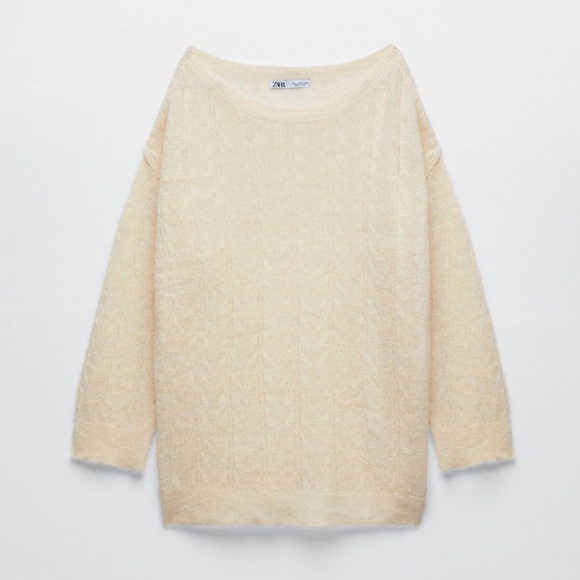 NWT - POINTELLE KNIT SWEATER - (M-L) - Picture 3 of 5